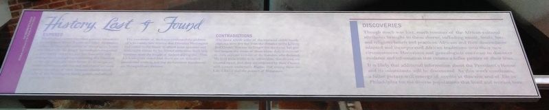 History Lost & Found Marker. Click for full size. History Lost & Found Marker image. Click for full size.