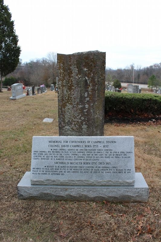 Memorial for Cofounders of Campbell Station Marker image. Click for full size.