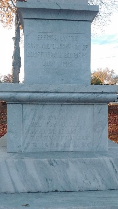 Confederate Monument (back). Click for full size. Confederate Monument (back) image. Click for full size.
