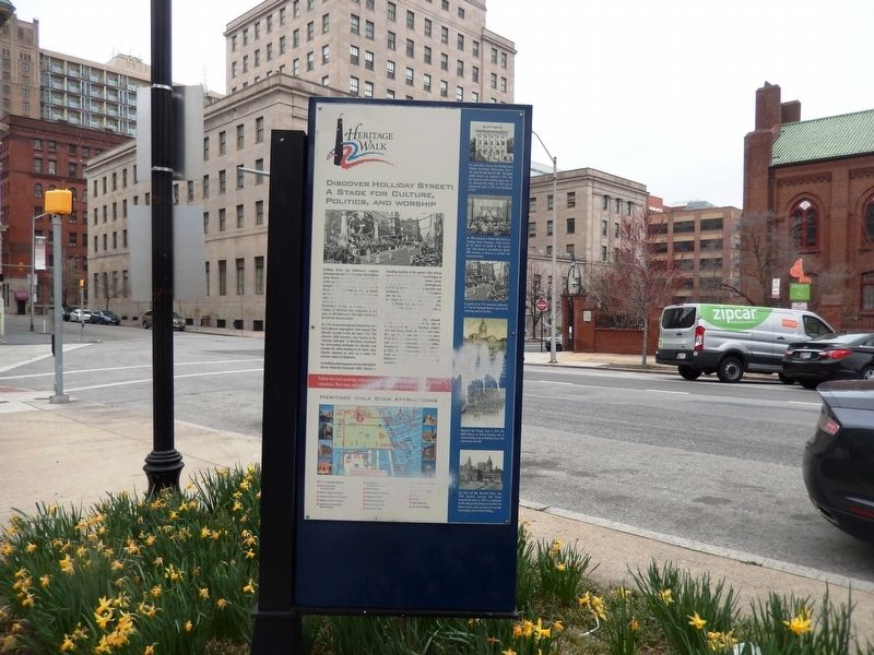Discover Holliday Street: A Stage for Culture, Politics, and Worship Marker image. Click for full size.