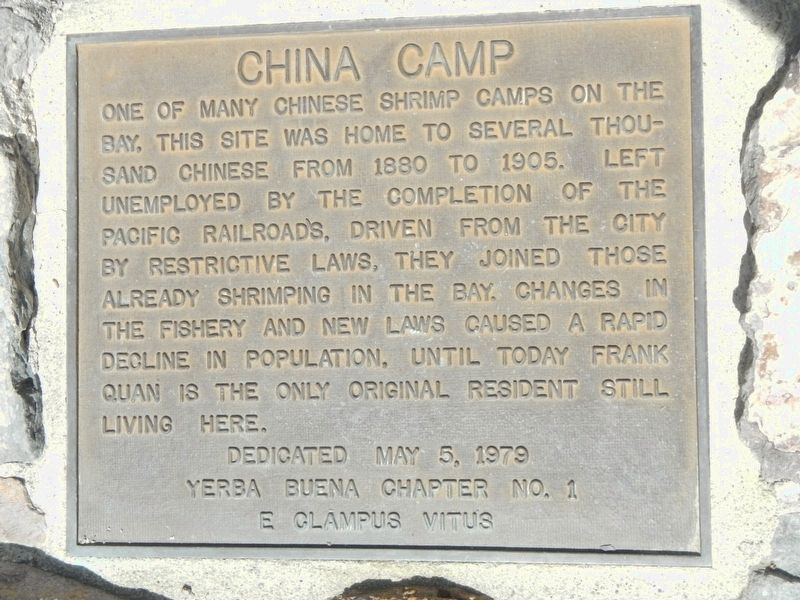 China Camp Marker. Click for full size. China Camp Marker image. Click for full size.