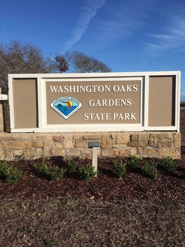 Washington Oaks Gardens Marker image. Click for full size.