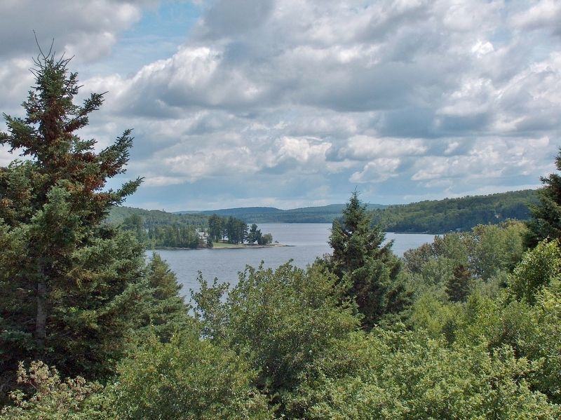 View of Saint Froid Lake, looking north from the marker.. Click for full size. View of Saint Froid Lake, looking north from the marker. image. Click for full size.