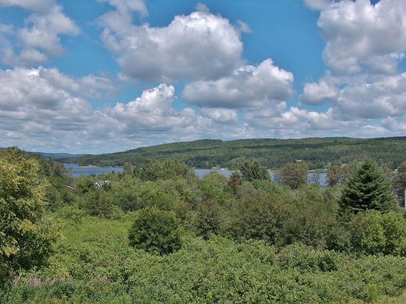 View of Saint Froid Lake, looking south from the marker. image. Click for full size.