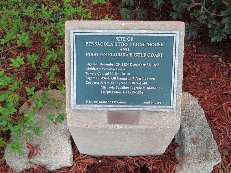 Pensacolas First Lighthouse Marker image. Click for full size.