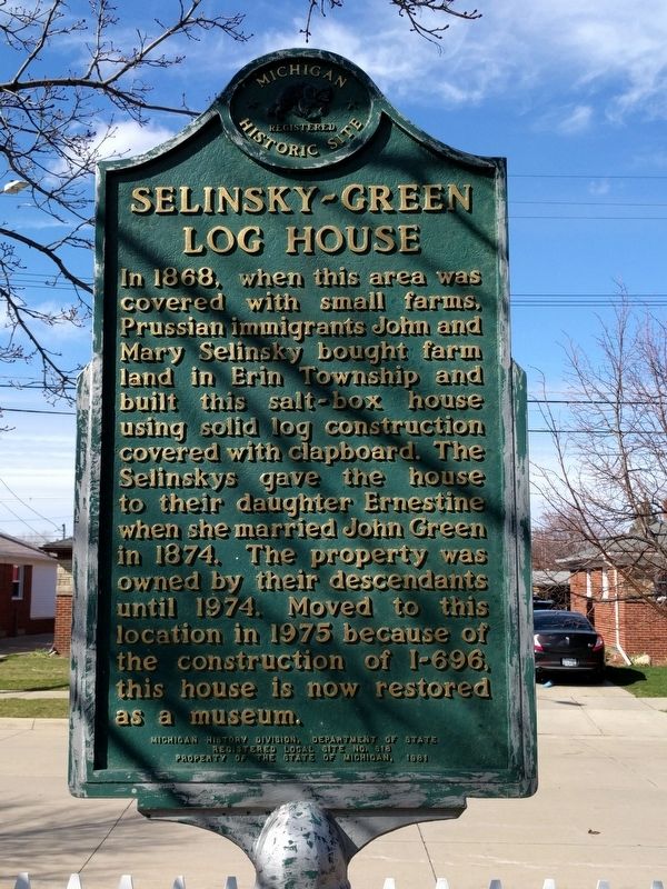 Selinsky-Green Log House Marker image. Click for full size.