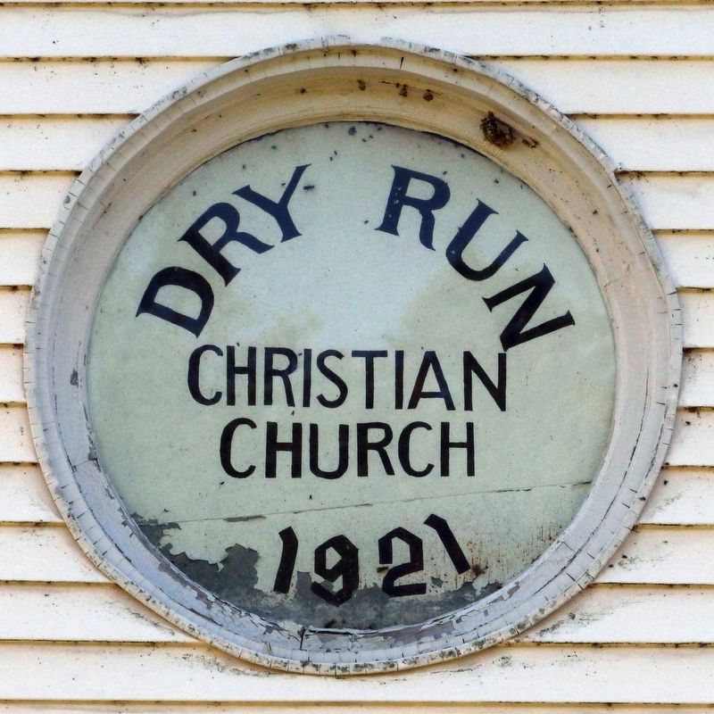 Dry Run Christian Church, 1921 image. Click for full size.