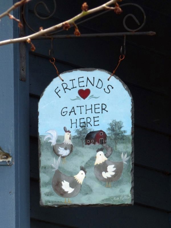 “Friends Gather Here” by Faith Rollins image. Click for full size.