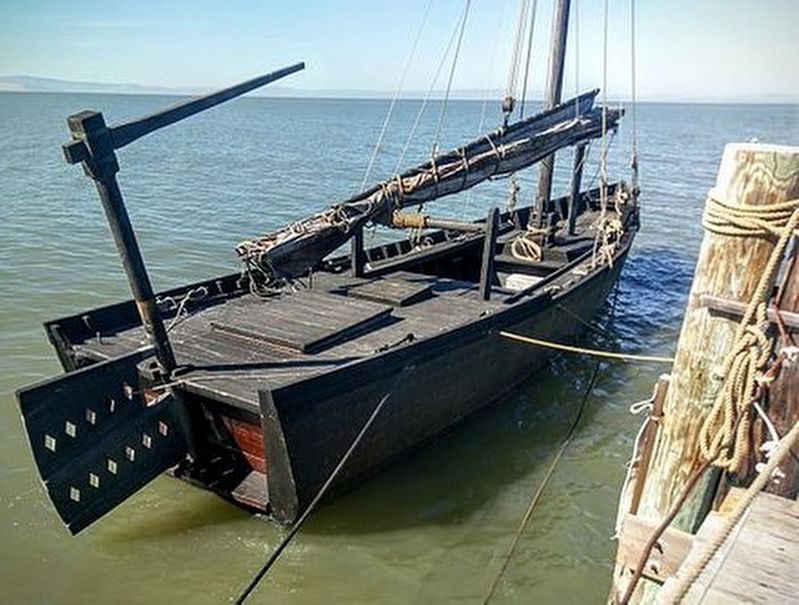 Junk <i>Grace Quan</i> docked at China Camp. Click for full size. Junk <i>Grace Quan</i> docked at China Camp image. Click for full size.
