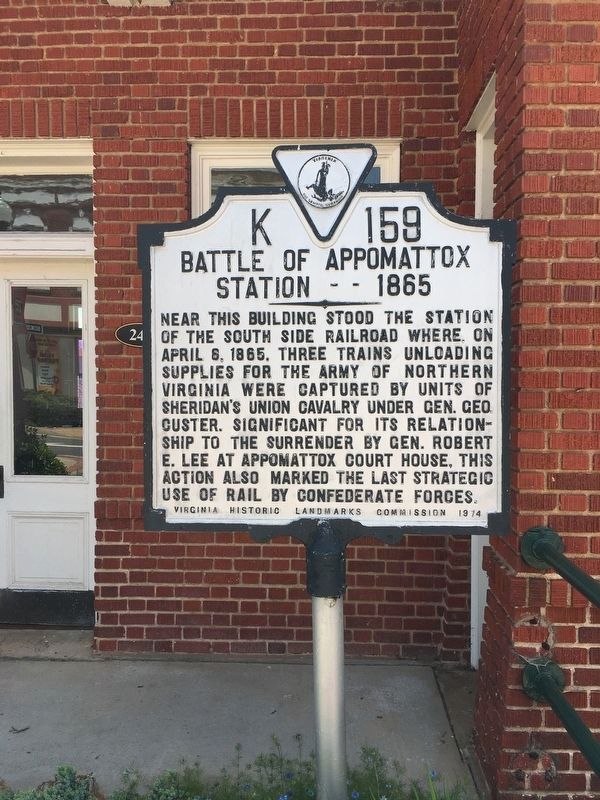 Battle of Appomattox Station — 1865 Marker image. Click for full size.