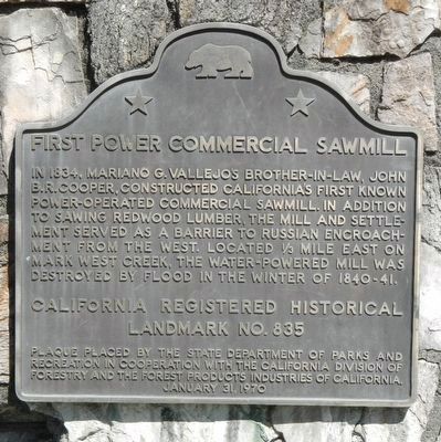 First Power Commercial Sawmill Marker image. Click for full size.
