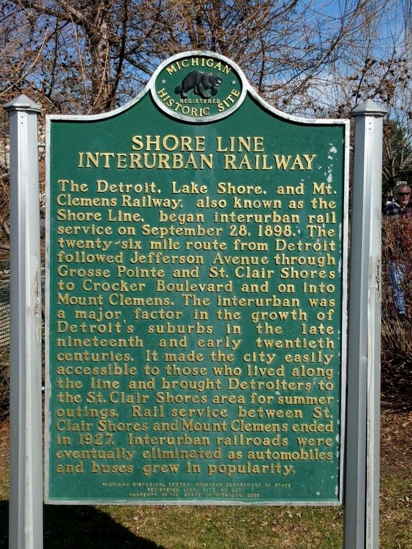 Shore Line Interurban Railway Marker image. Click for full size.