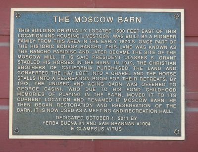 The Moscow Barn Marker image. Click for full size.
