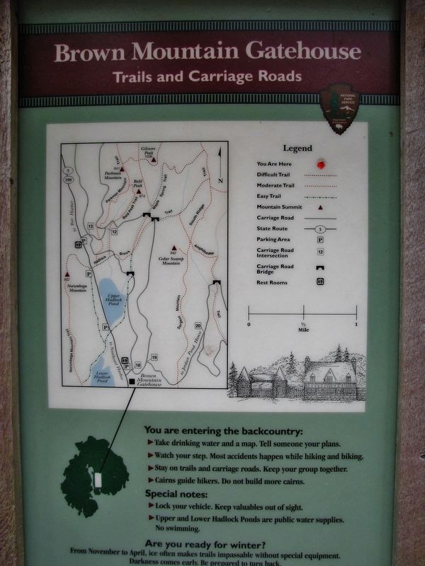 Brown Mountain Gatehouse - Trails and Carriage Roads image. Click for full size.