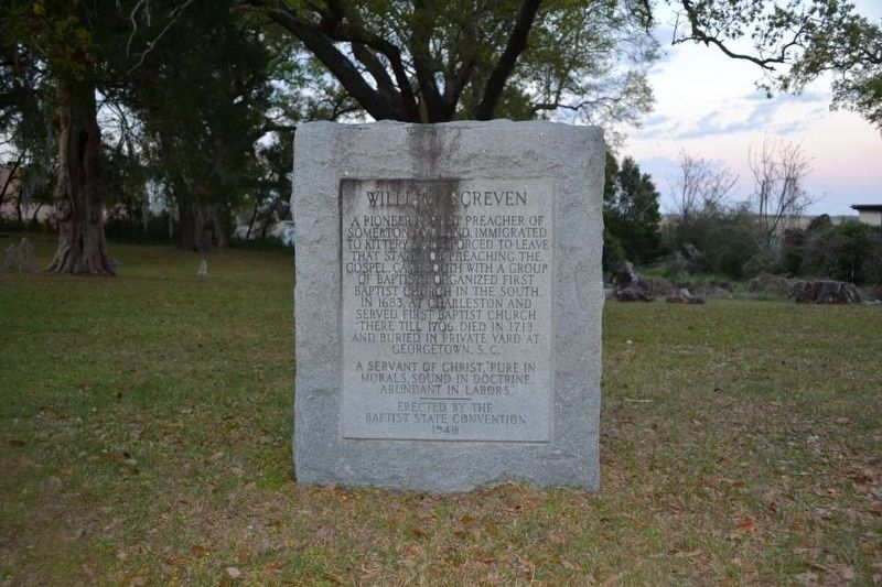 William Screven Monument. Click for full size. William Screven Monument image. Click for full size.