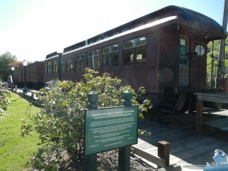 Duncans Mills Depot Museum Marker. Click for full size. Duncans Mills Depot Museum Marker image. Click for full size.