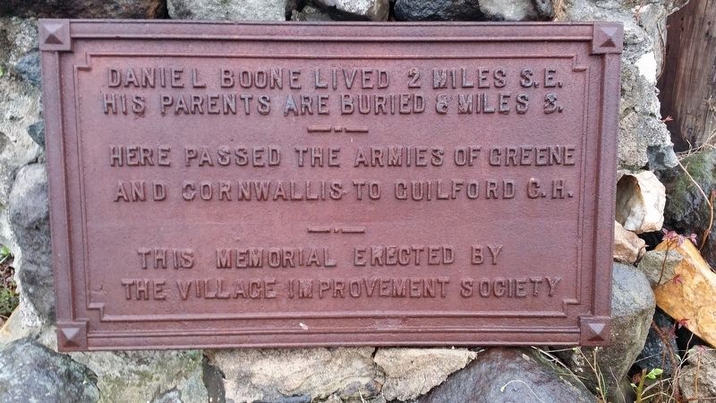 Daniel Boone / Greene and Cornwalis Marker. Click for full size. Daniel Boone / Greene and Cornwalis Marker image. Click for full size.