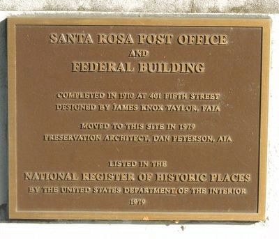 Santa Rosa Post Office and Federal Building Marker image. Click for full size.