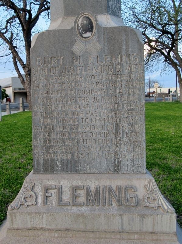 Burt M. Fleming Memorial image. Click for full size.