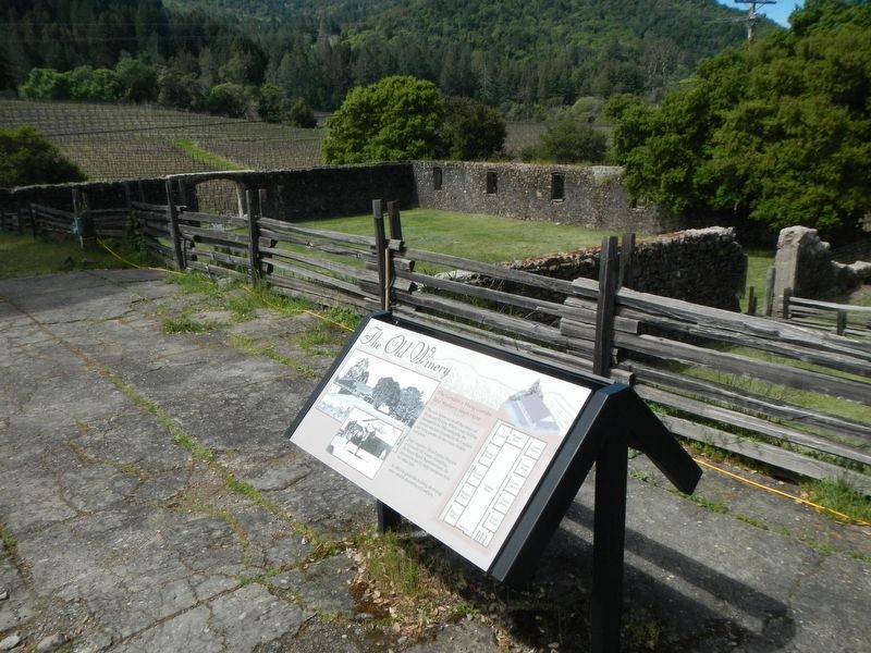The Old Winery ruins and Marker image. Click for full size.