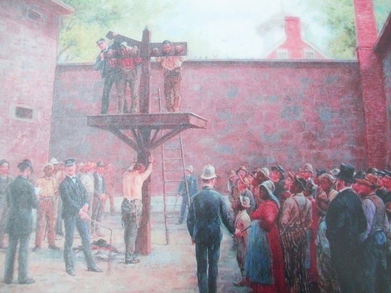 Painting on Sheriff's House and County Jail Marker image. Click for full size.