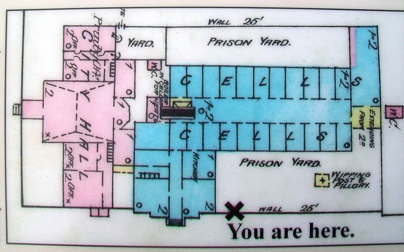 Sheriff's House and County Jail Floor Plan on Marker image. Click for full size.
