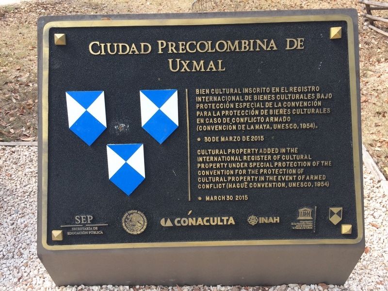 An additional UNESCO Hague Convention marker from March 30, 2015, also to the right of the marker. image. Click for full size.