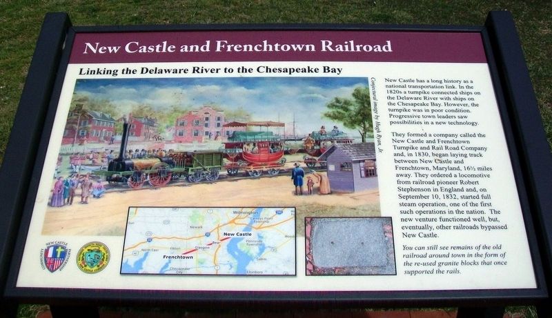New Castle and Frenchtown Railroad Marker. Click for full size. New Castle and Frenchtown Railroad Marker image. Click for full size.