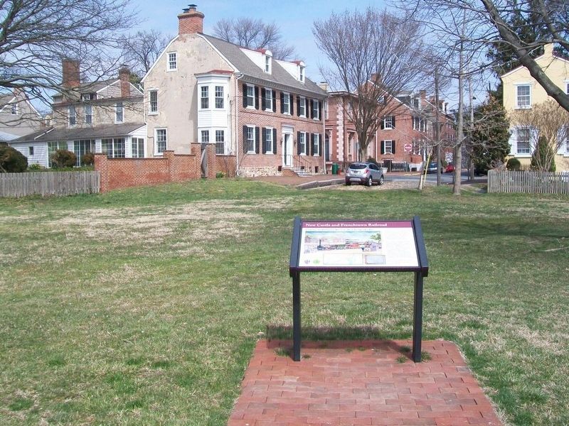 New Castle and Frenchtown Railroad Marker. Click for full size. New Castle and Frenchtown Railroad Marker image. Click for full size.