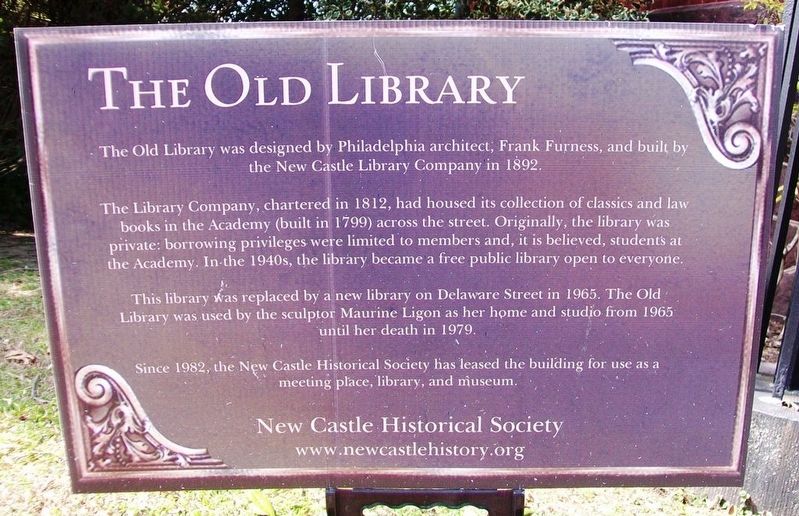The Old Library Marker image. Click for full size.