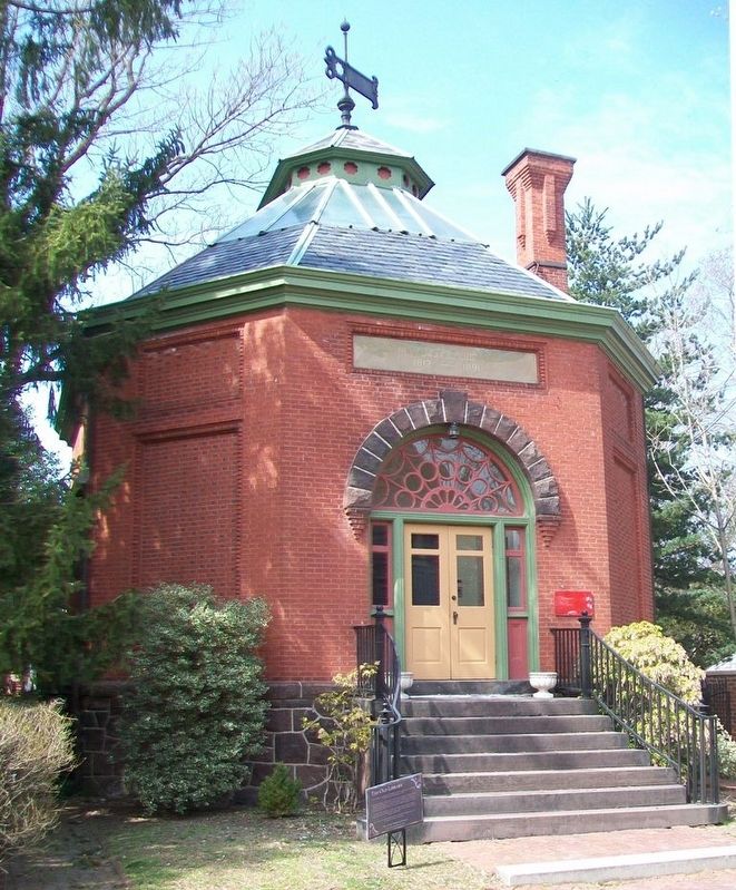 The Old Library and Marker. Click for full size. The Old Library and Marker image. Click for full size.