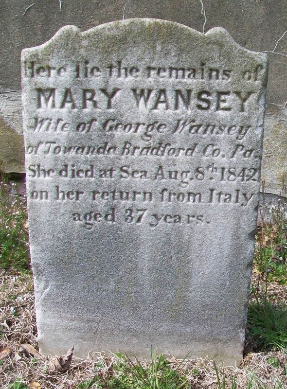 Mary Wansey Marker image. Click for full size.