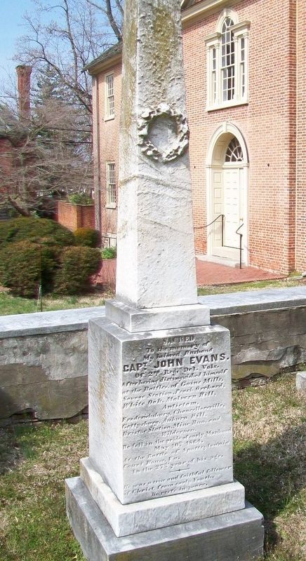 Captain John Evans Monument. Click for full size. Captain John Evans Monument image. Click for full size.