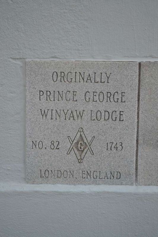 Prince George Winyah Lodge Cornerstone. Click for full size. Prince George Winyah Lodge Cornerstone image. Click for full size.