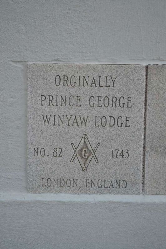 Prince George Winyah Lodge Cornerstone image. Click for full size.