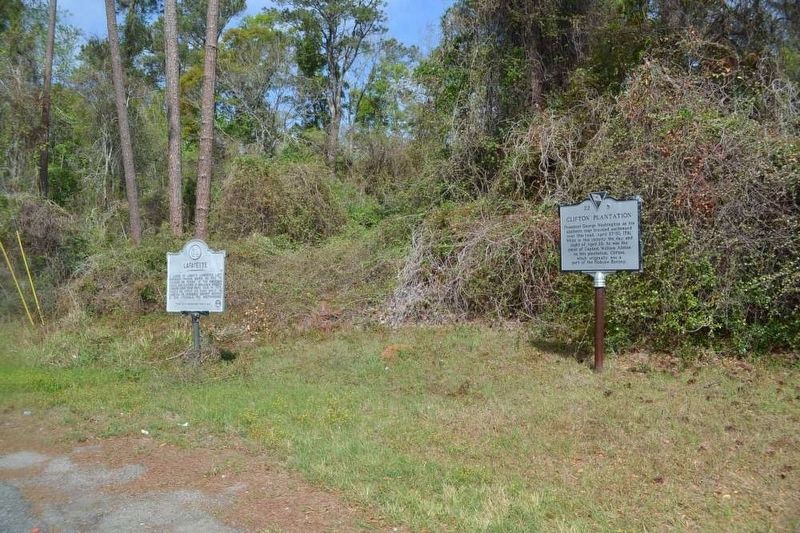 Lafayette Marker (left). Click for full size. Lafayette Marker (left) image. Click for full size.