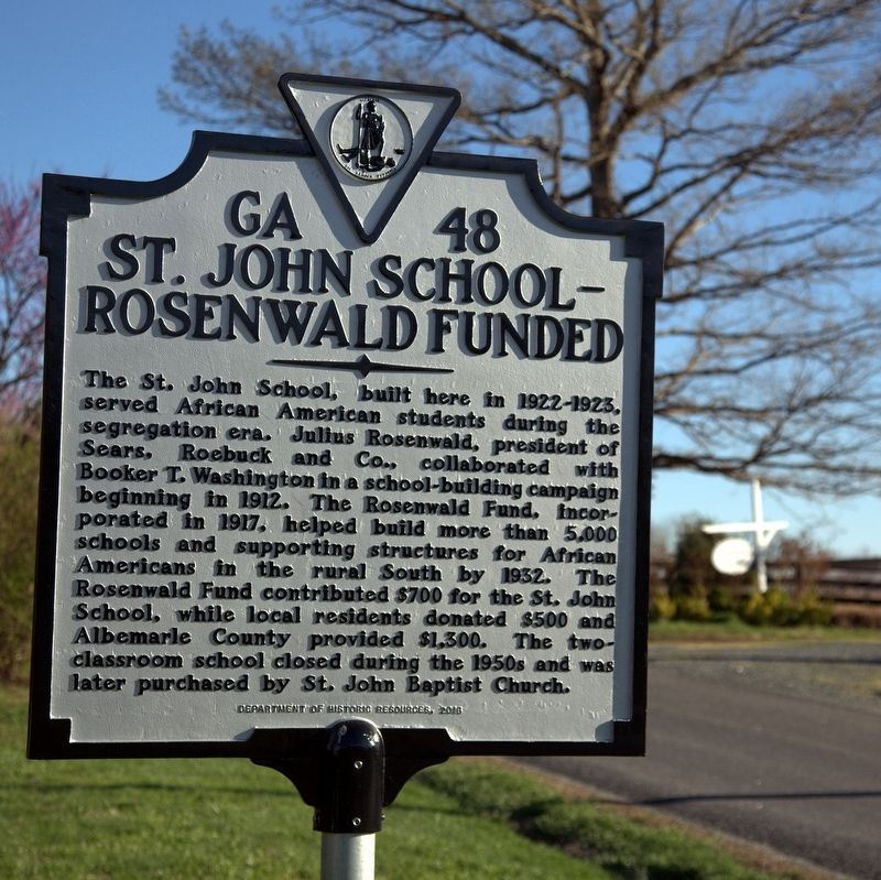 St. John School — Rosenwald Funded Marker image. Click for full size.