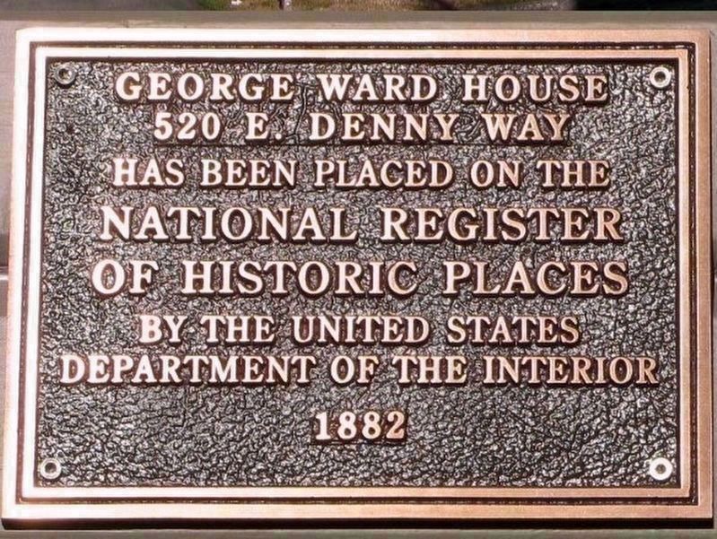 George Ward House NRHP Plaque image. Click for full size.