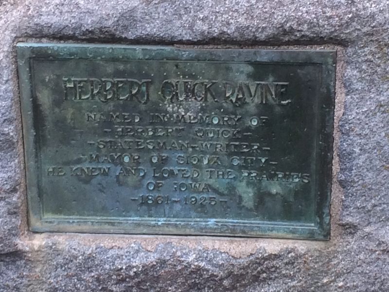 Herbert Quick Ravine Marker. Click for full size. Herbert Quick Ravine Marker image. Click for full size.