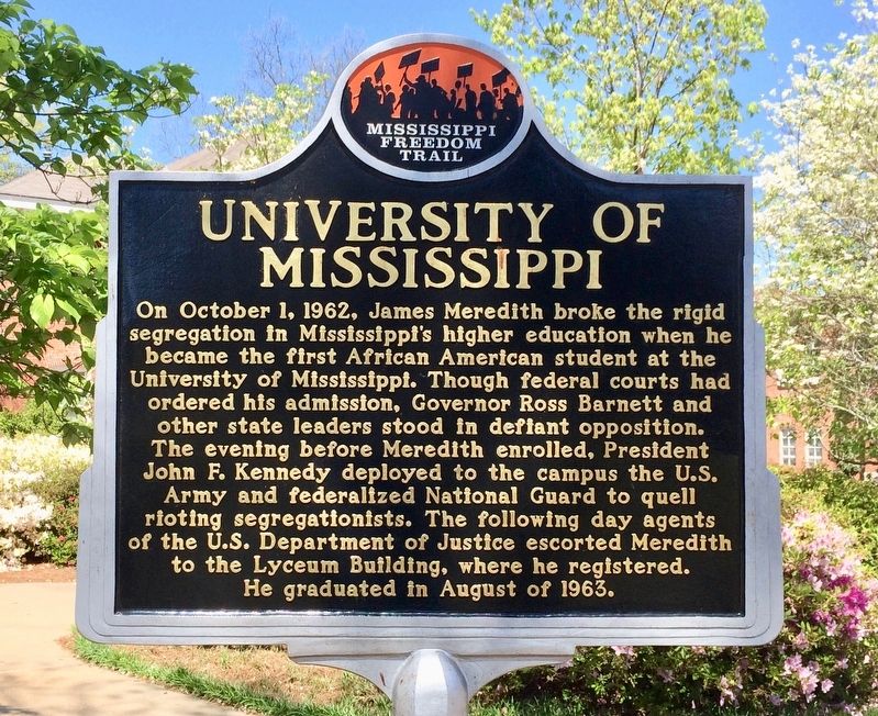 University of Mississippi Marker image. Click for full size.