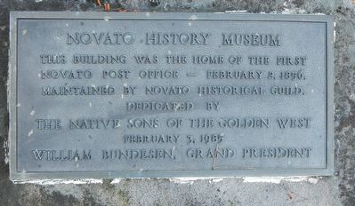 Novato History Museum Marker image. Click for full size.