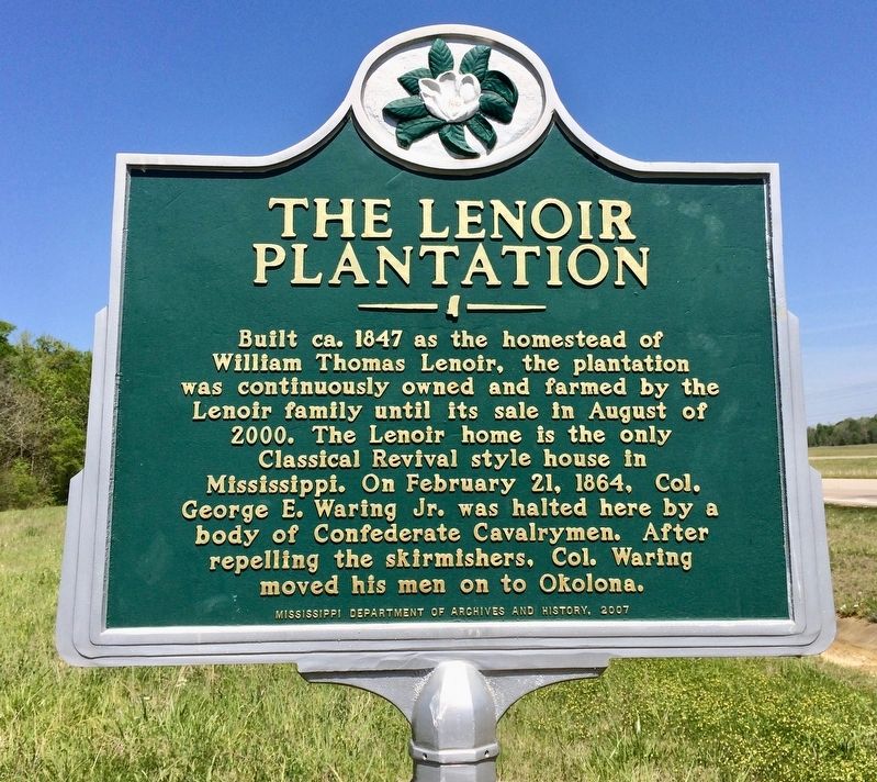 The Lenoir Plantation Marker image. Click for full size.