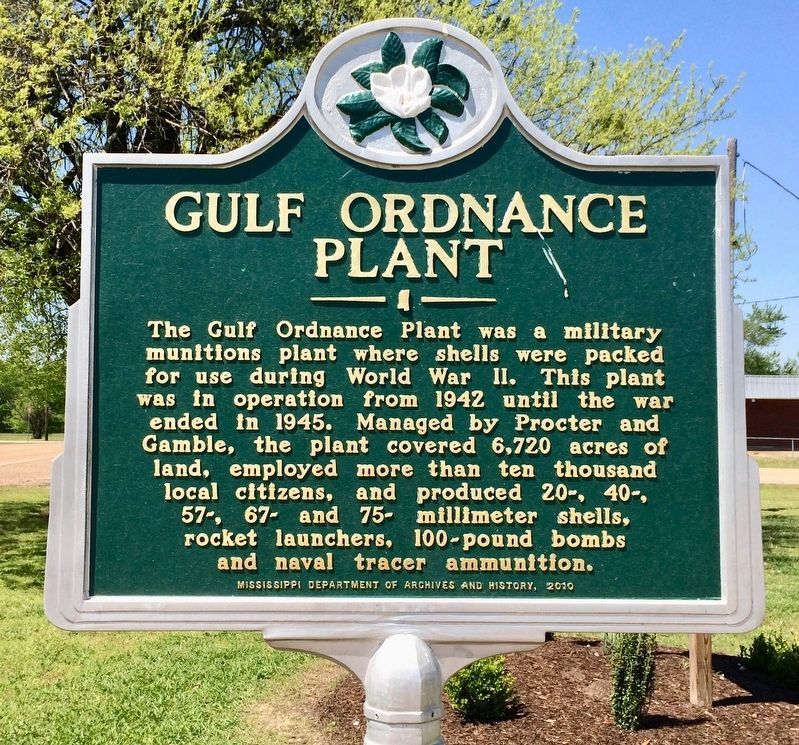 Gulf Ordnance Plant Marker image. Click for full size.