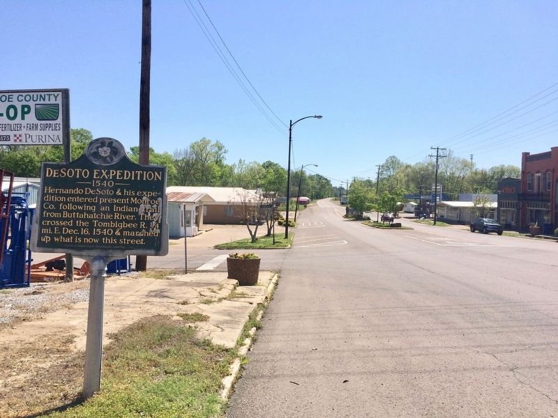 The view east on Highway 145 towards the Tombigbee River. image. Click for full size.