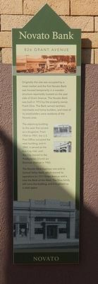 Novato Bank Marker. Click for full size. Novato Bank Marker image. Click for full size.