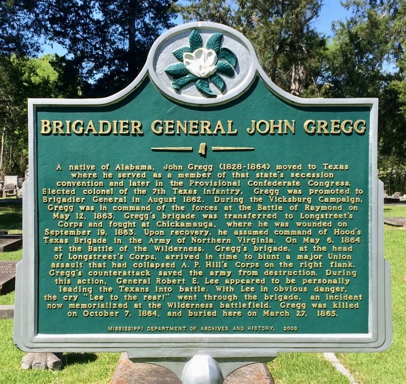 Brigadier General John Gregg Marker image. Click for full size.
