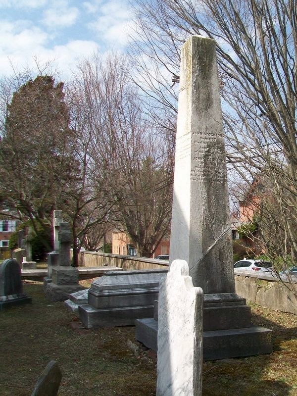 Midshipman John Stockton, USN Marker on Obelisk image. Click for full size.