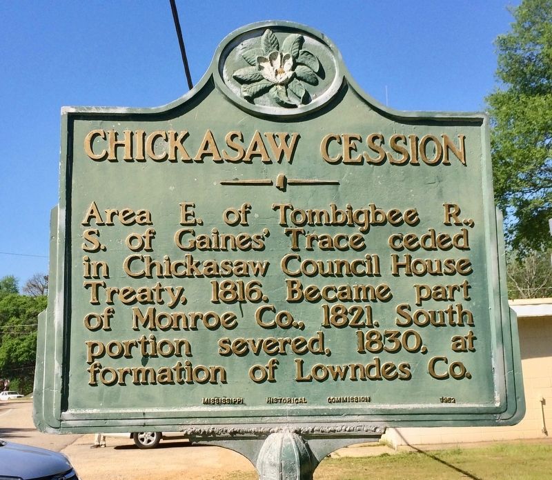 Chickasaw Cession Marker image. Click for full size.