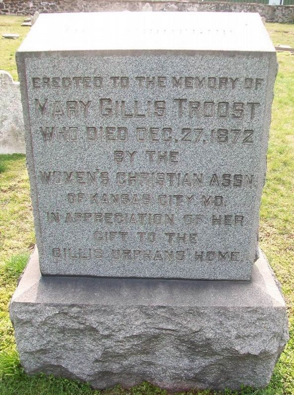 Mary Gillis Troost Marker. Click for full size. Mary Gillis Troost Marker image. Click for full size.