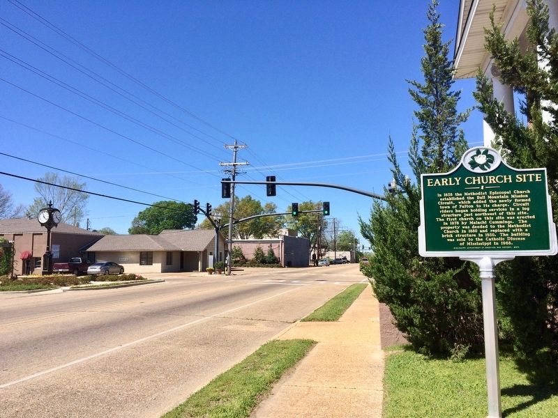 Area view of marker looking west on Main Street. image. Click for full size.